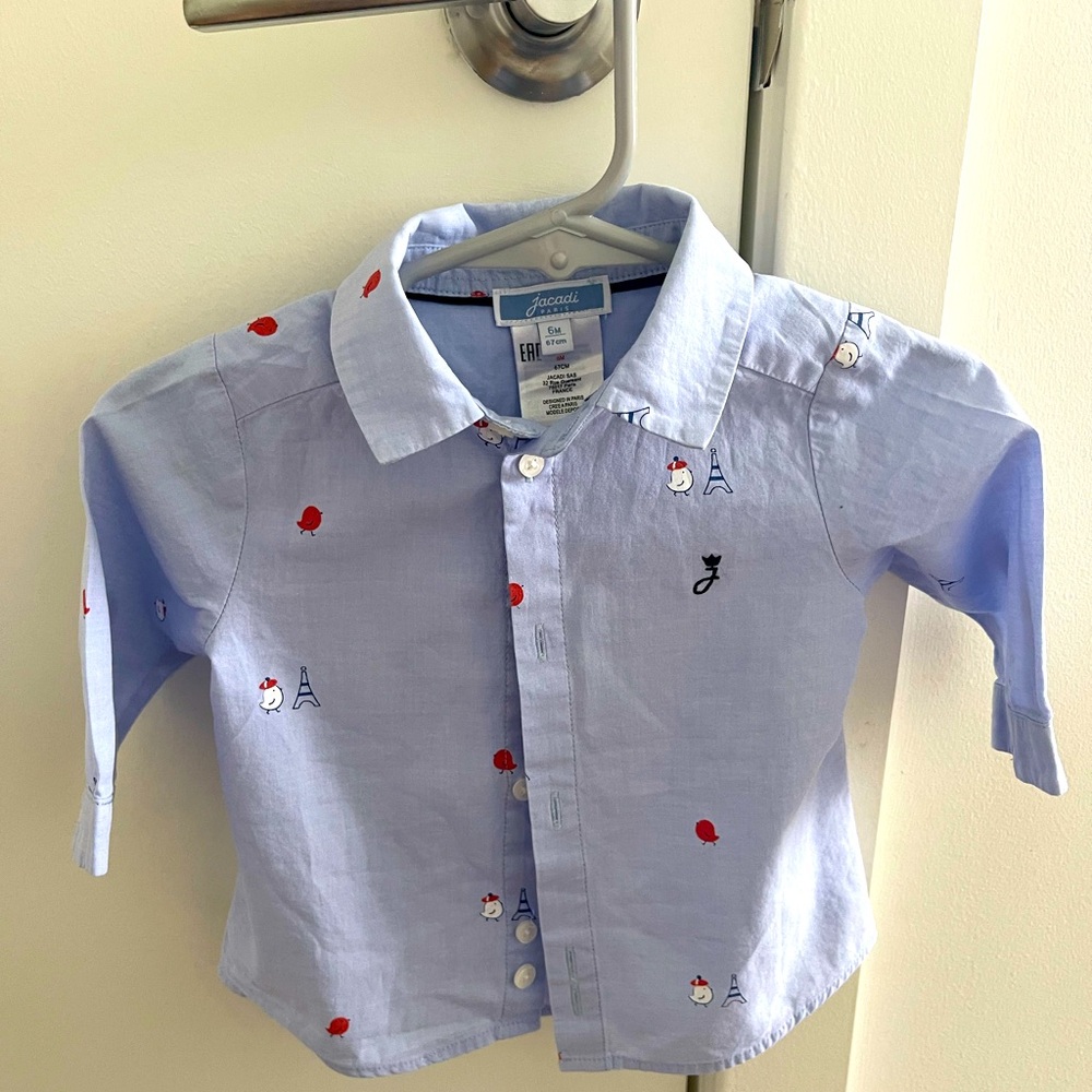 Jacadi Paris baby boy shirt 3-6m